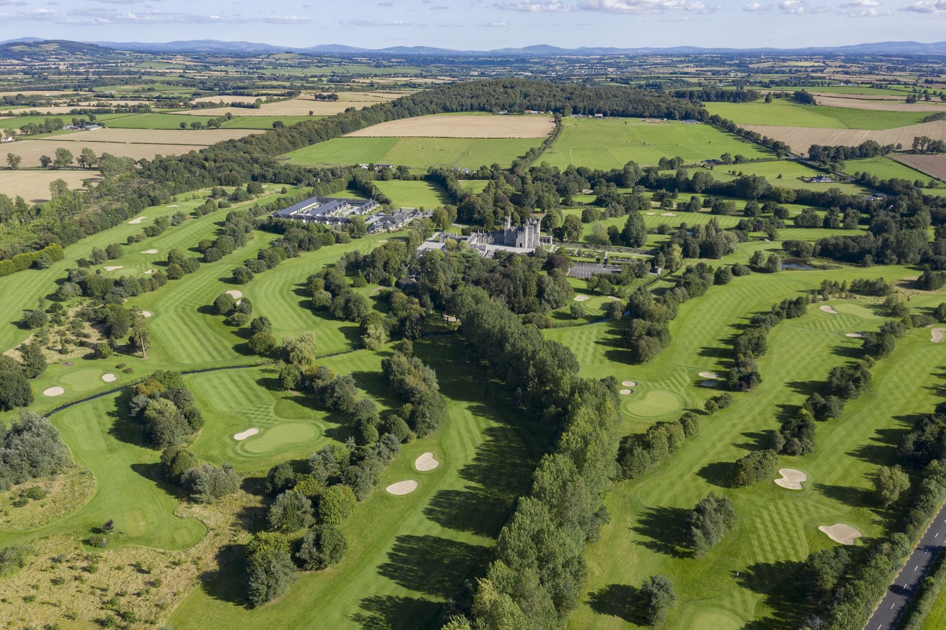 Kilkea Castle overlooking the golf course